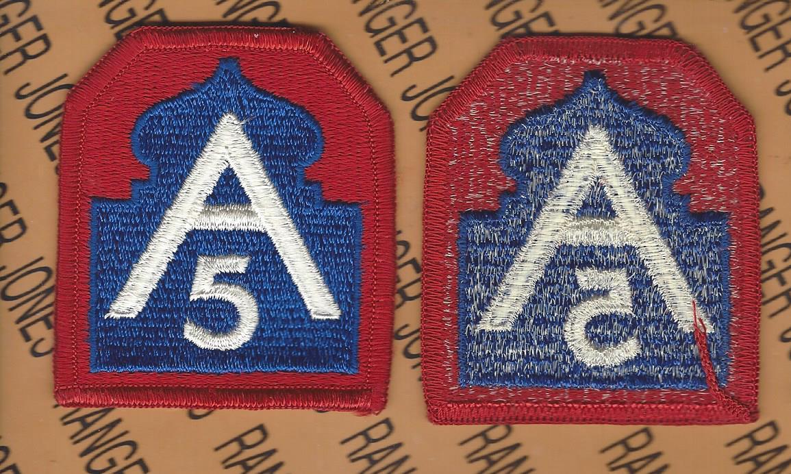 USA WWII 5th Army dress uniform patch m/e