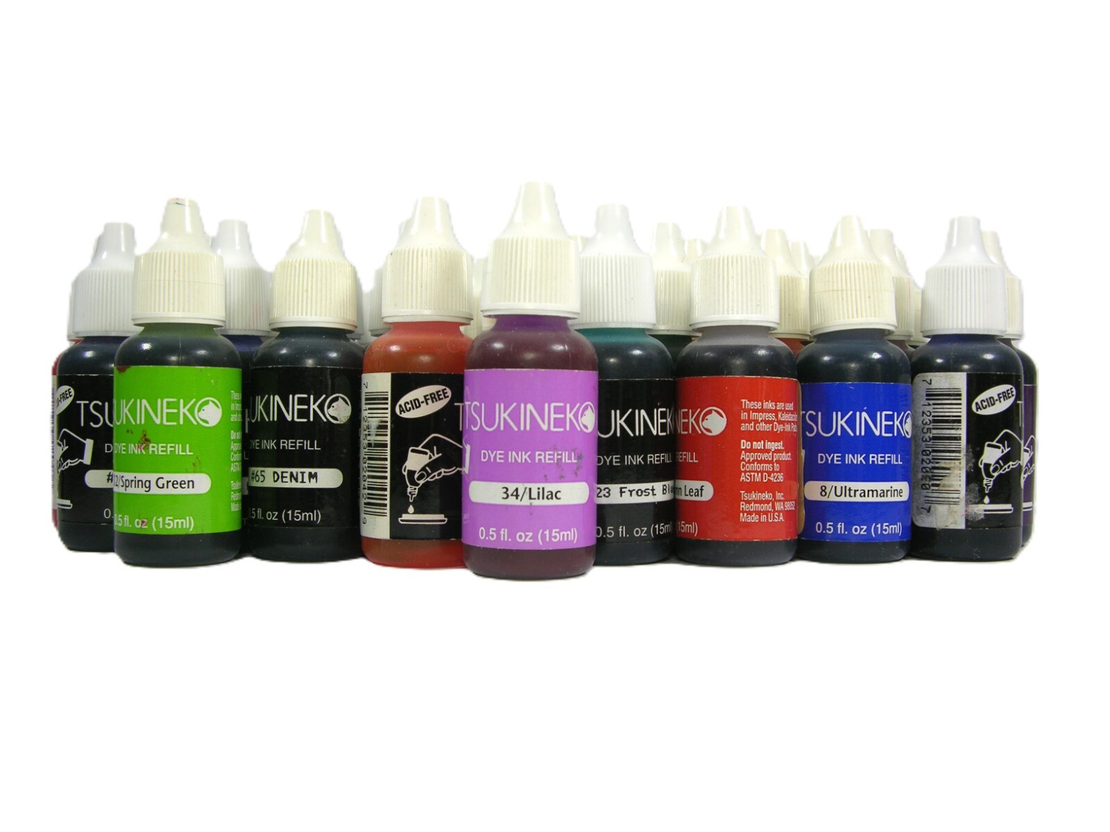 Choice of Acid-Free TSUKINEKO Dye Ink Refill in 14 Colors - You choose