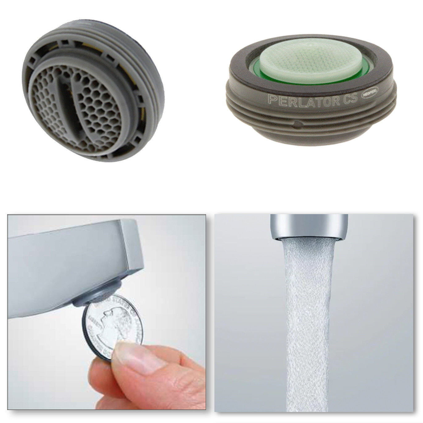 Neoperl Slim Air Coin Slot Aerator 1.5 gpm Hidden Faucet Aerated Low Flow