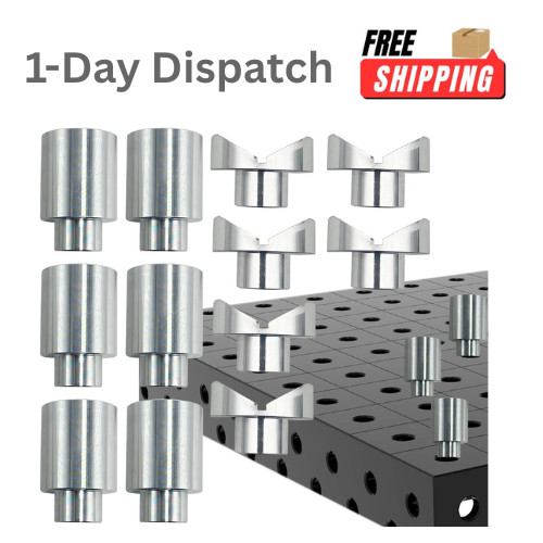 RCTUTEIAO 12 Pcs 5/8" Welding Table Fixture Pins Square V-Groove