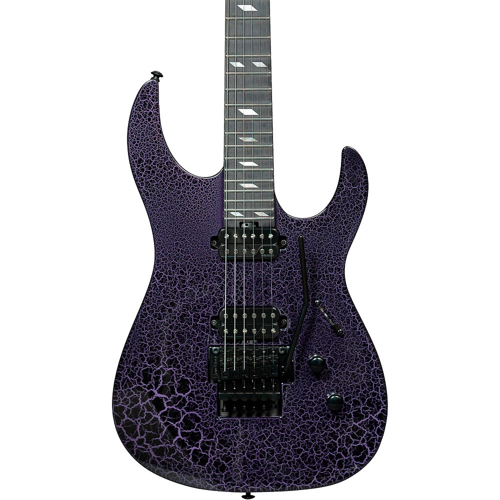 Legator Ninja 6String Floyd Rose Pro Series Electric Guitar Purple Crackle