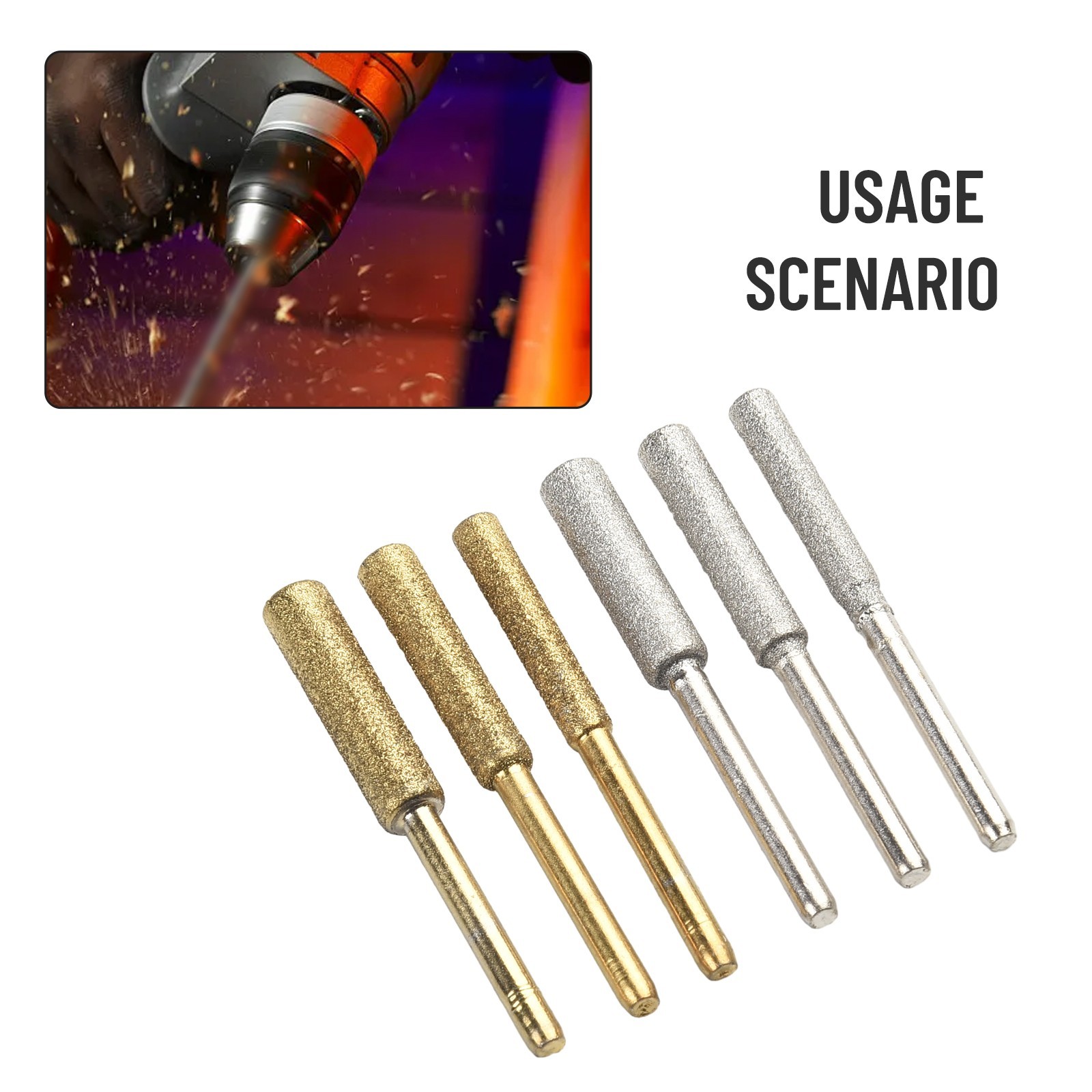 Sharpener Chainsaw Metal Grinding Carving Cylindrical Burr Grinding Tool
