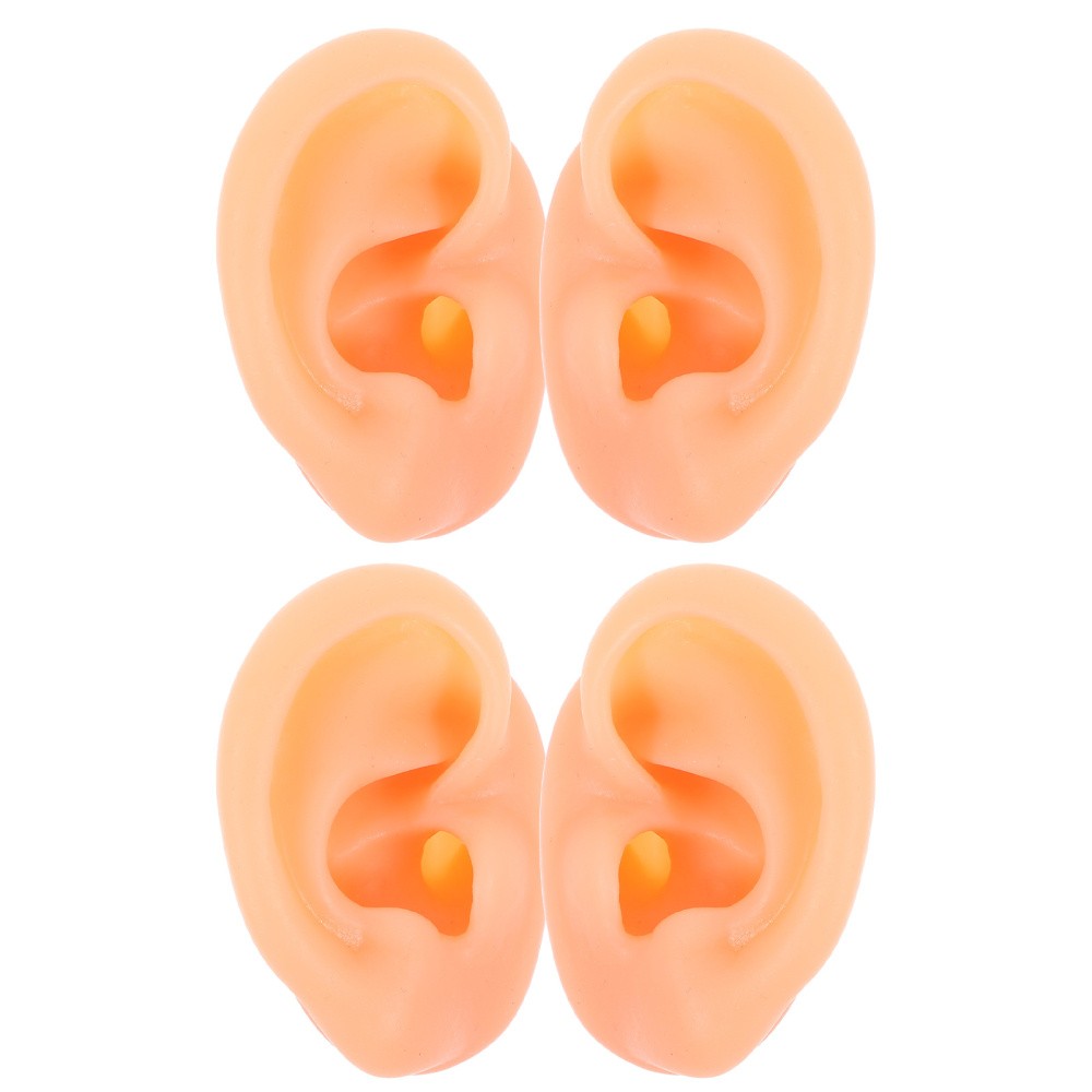 2 Pair Piercing Ear Model Human Anatomy Fake Display Mold Earpiece