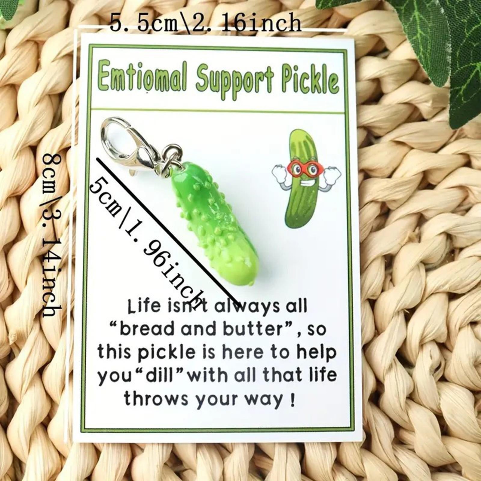 Pickle Bag Charm Cucumber Keyring Decoration Positive Bag Accessory Helpful