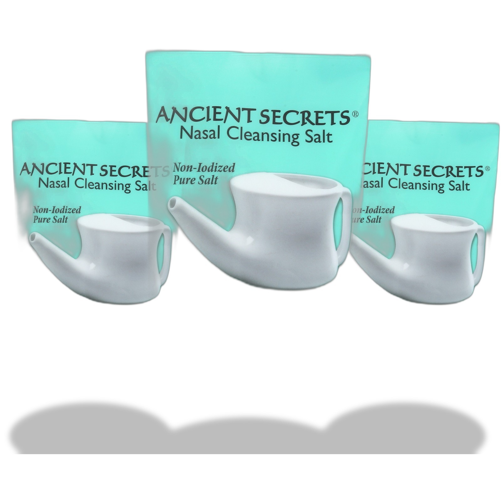 Ancient Secrets Nasal Cleansing Salt 8 Oz Pure 3 Pack