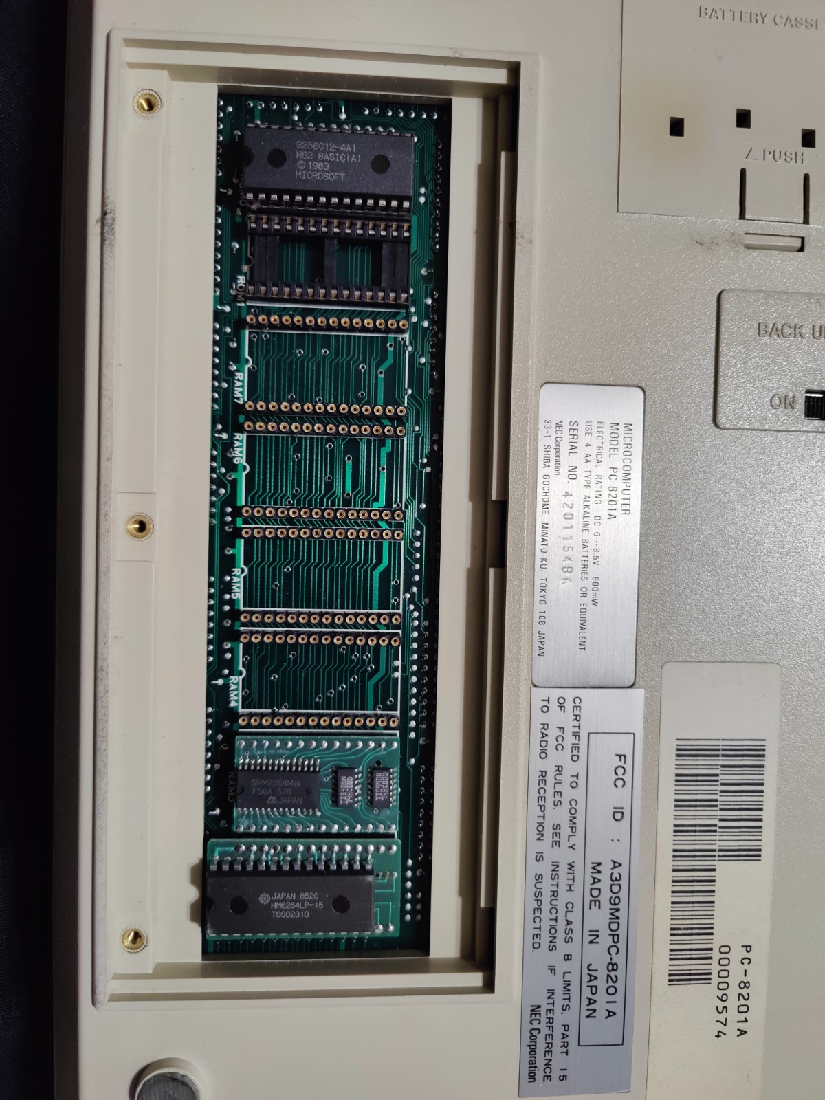 NEC PC-8201A Portable Computer Working 1980s Vintage