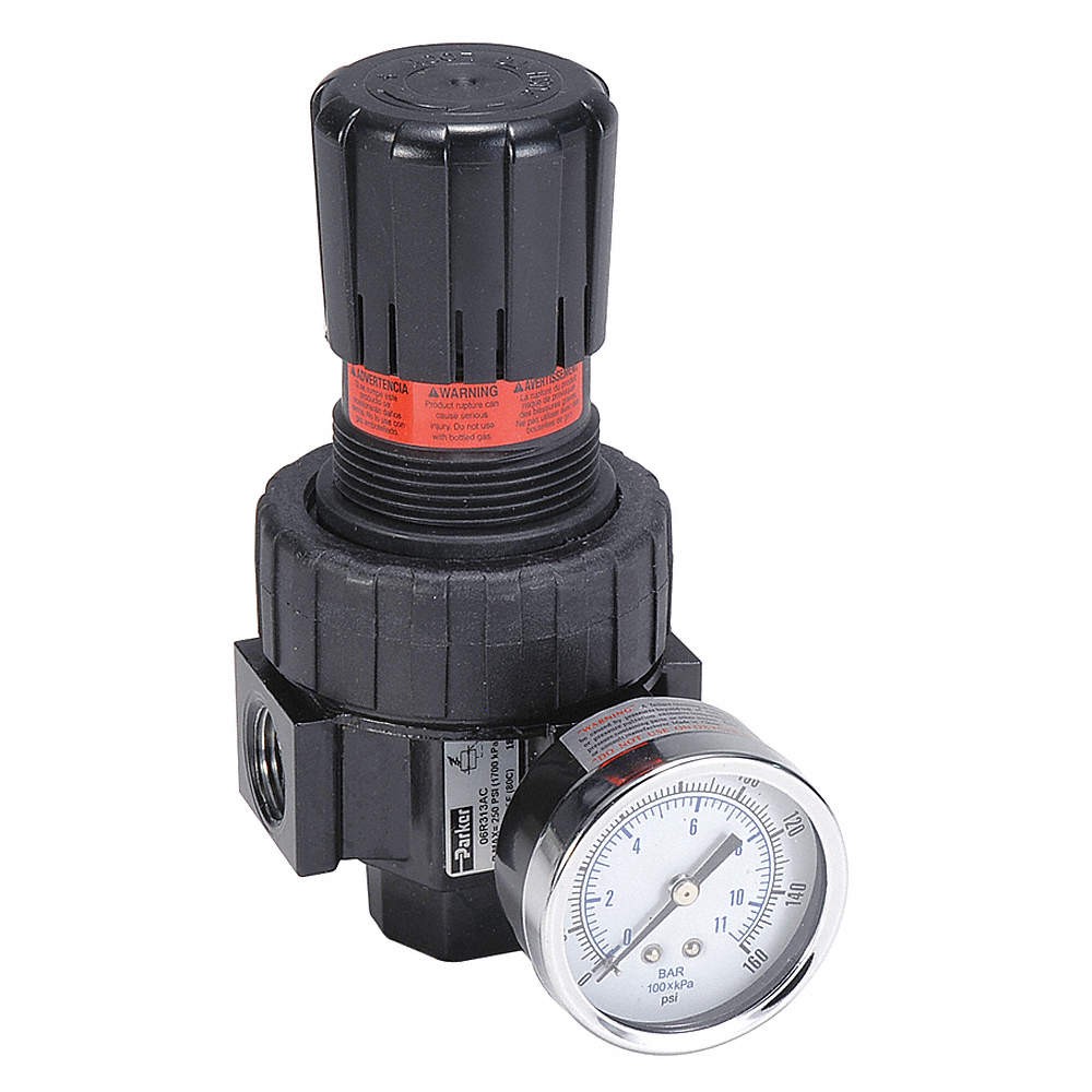 PARKER 07R418AC Air Regulator,3/4 In. NPT,90 cfm,250 psi 21U829