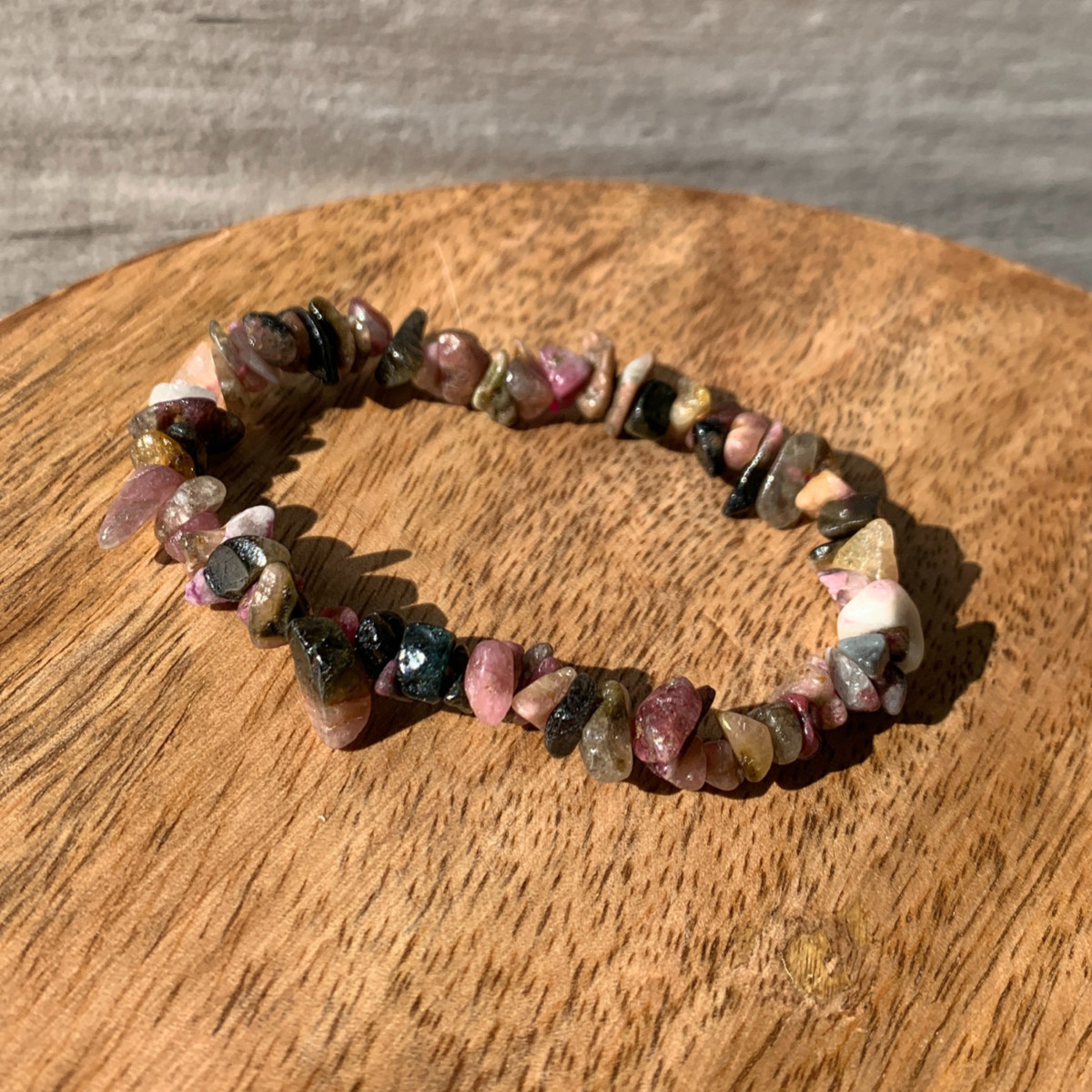Mixed Tourmaline Chip Bracelet Genuine Gemstone Mind Body Spirit Jewelry