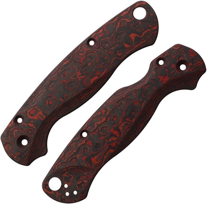 Flytanium Carbon Fiber Handle Scales Lava Flow Lotus Paramilitary 2 - FLY-1360LF