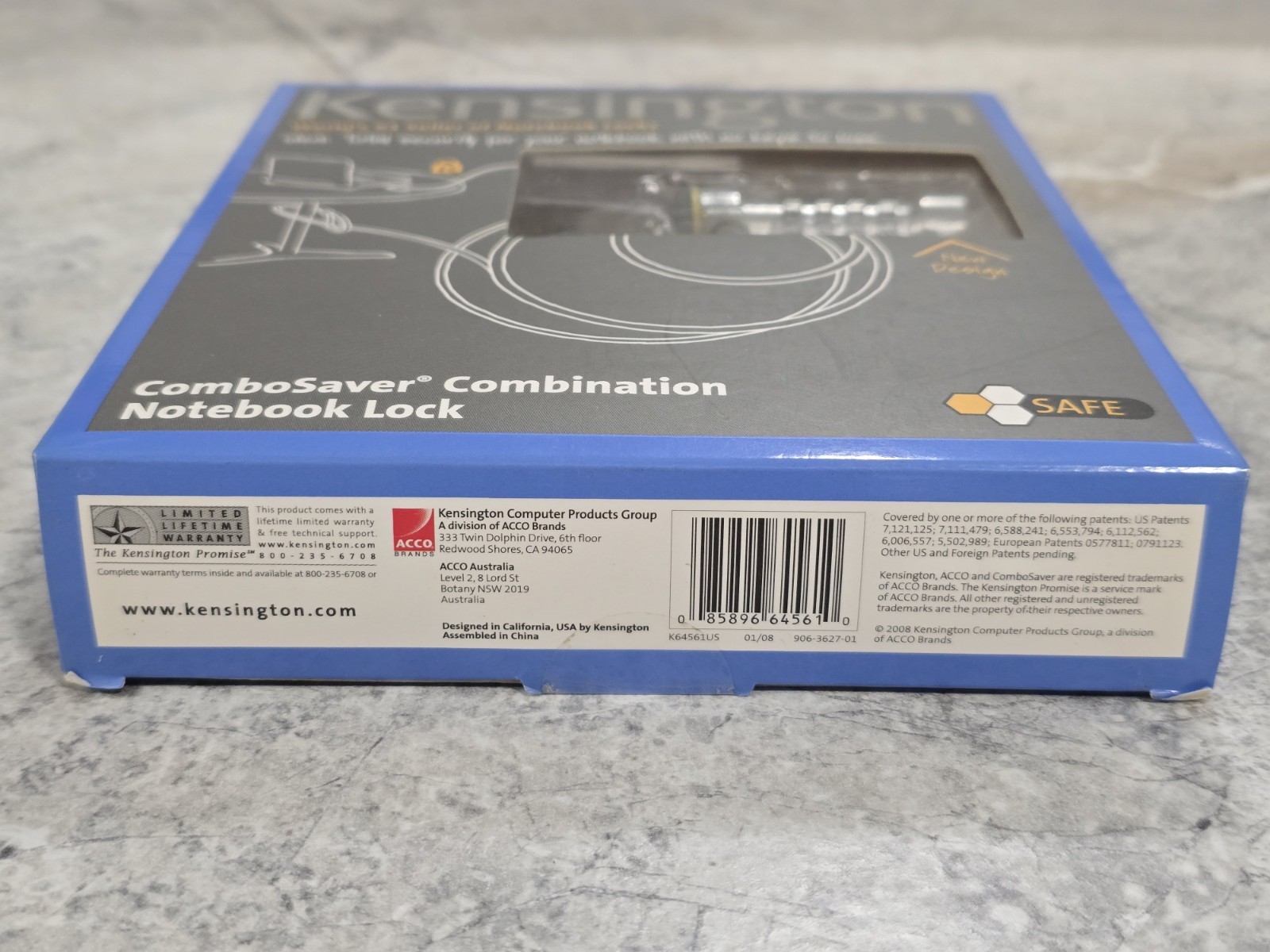 Kensington ComboSaver Combination Portable Notebook Lock New
