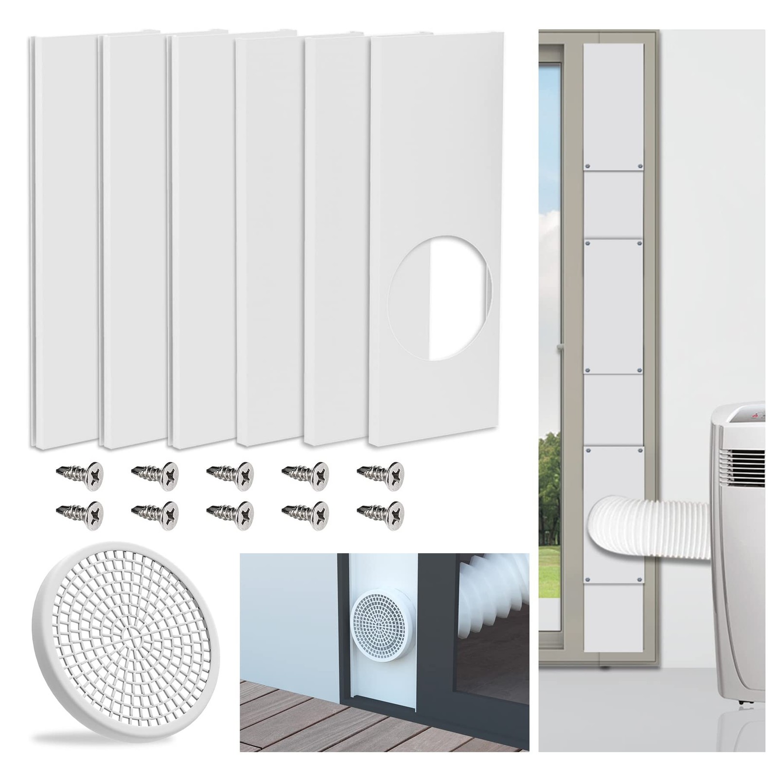 LBG Products Portable Air Conditioner Sliding Door Kit,Adjustable Length Seal...