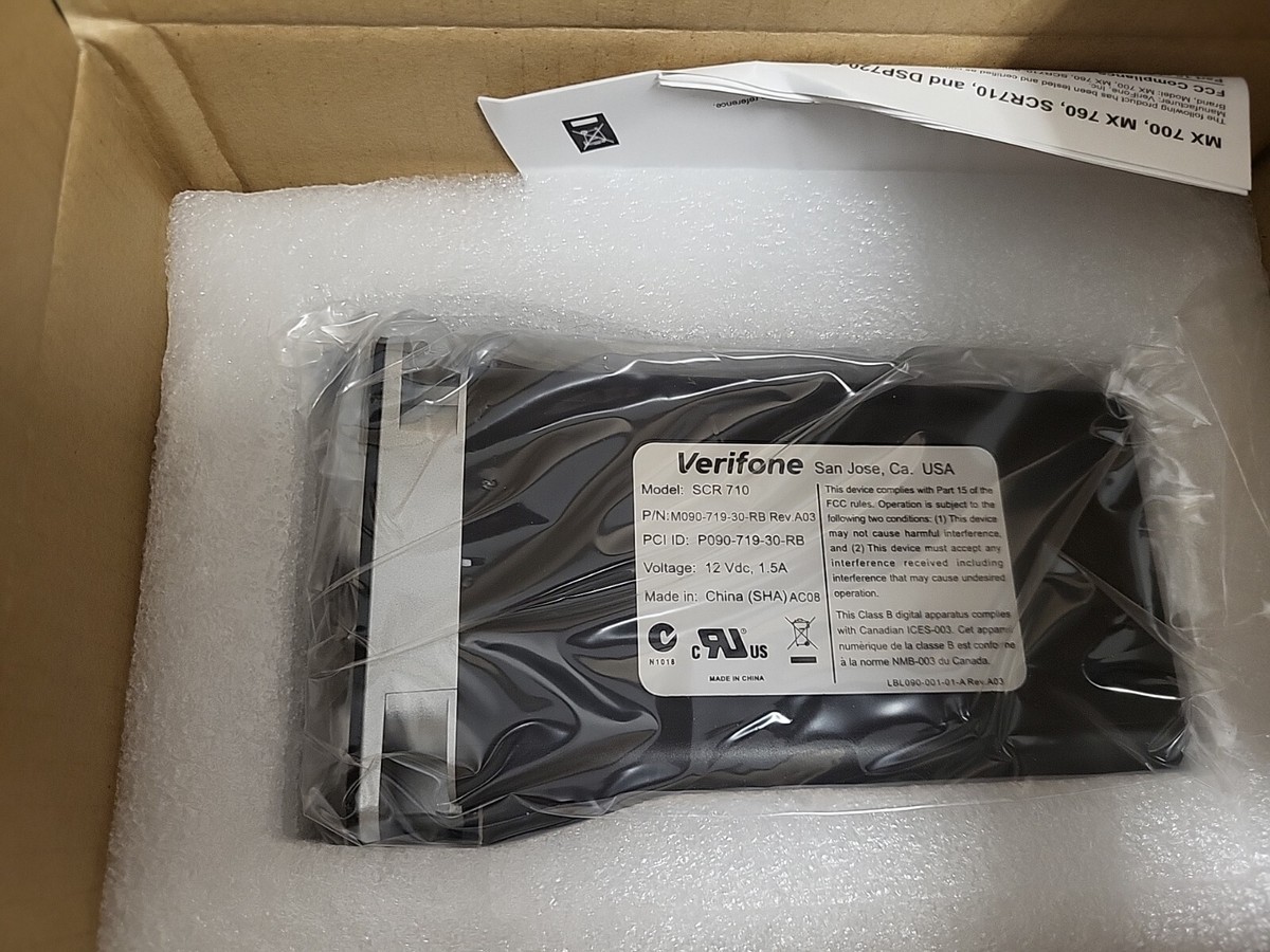 New Verifone SCR710 Secure Card Reader  M090-719-30-RB