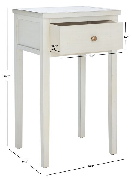 Safavieh ABEL NIGHT STAND W/STORAGE DRW, Reduced Price 2172748718 AMH6626D