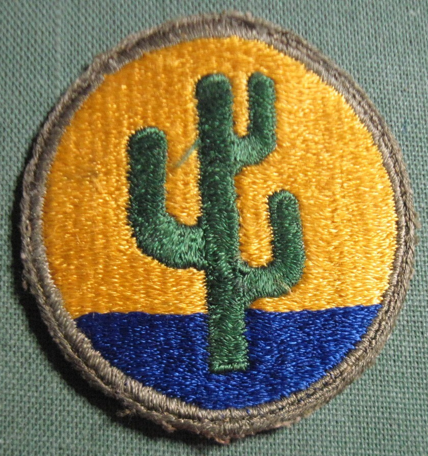 Army ww2 vintage original Patch 103rd INFANTRY DIVISION  OD Border No Glow used