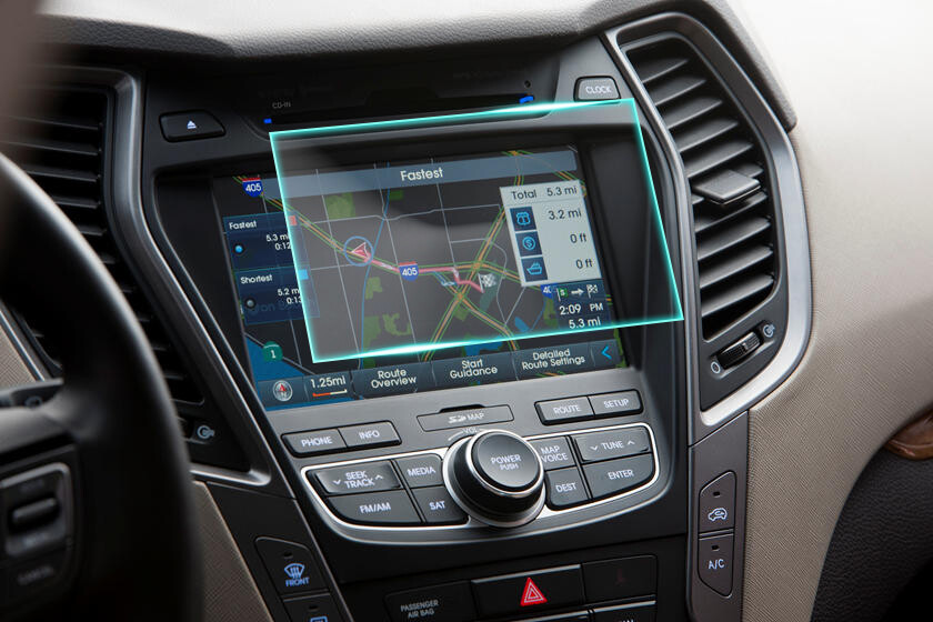 Crystal Clear Screen Protector for 2016 Hyundai Santa Fe Vehicle Navigation