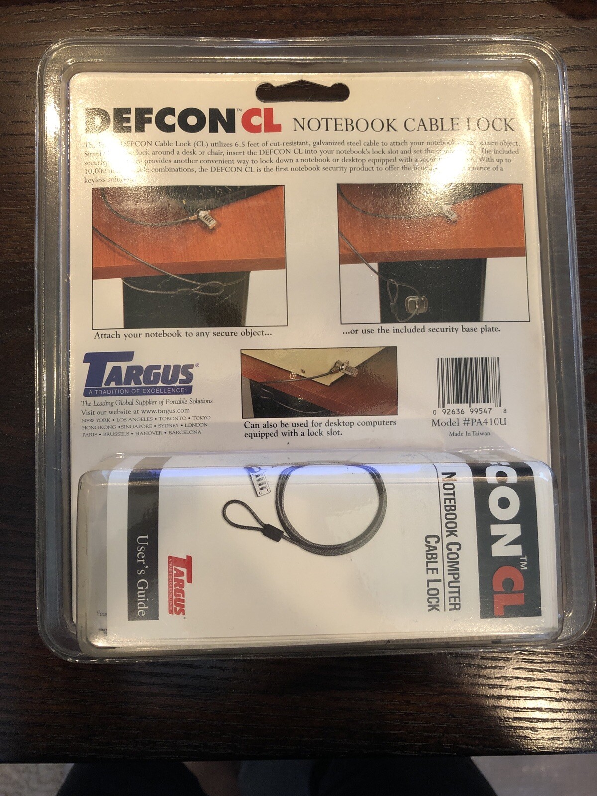 Notebook and computer Cable Lock security Lock Targus Defcon CL