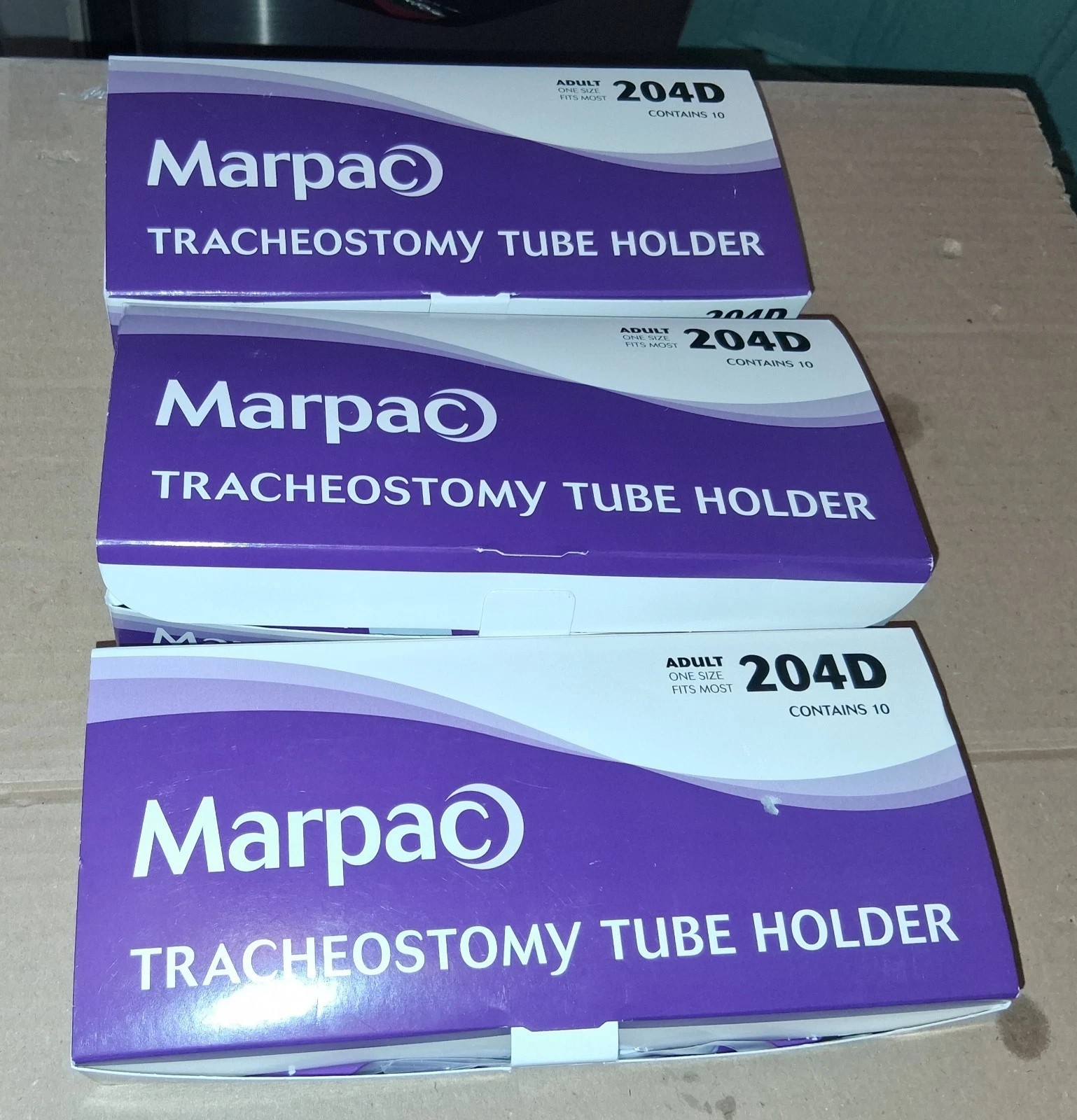 Lot of 3 Boxes (30 total)  Marpac Tracheostomy Tube Holder 204D