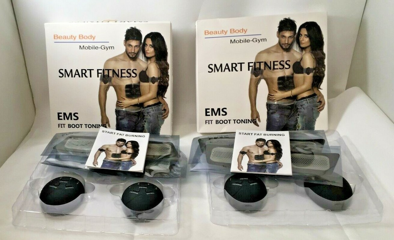 2 Mobile Gym Smart Fitness EMS Fit Boot 2 Arm Band Toning Belts Only-Beauty Body