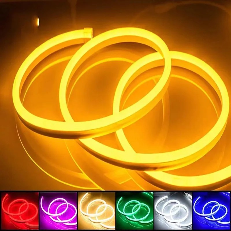 12V Flexible LED Strip Waterproof Sign Neon Lights Silicone Tube 1M 2M 3M 5M USA