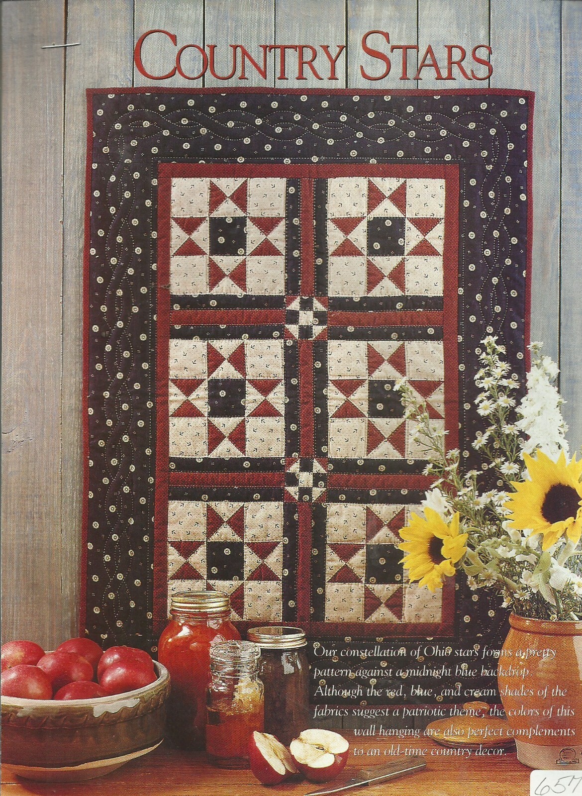 B0495 COUNTRY STARS MINI/WALLHANGING QUILT PATTERN/INSTRUCTIONS