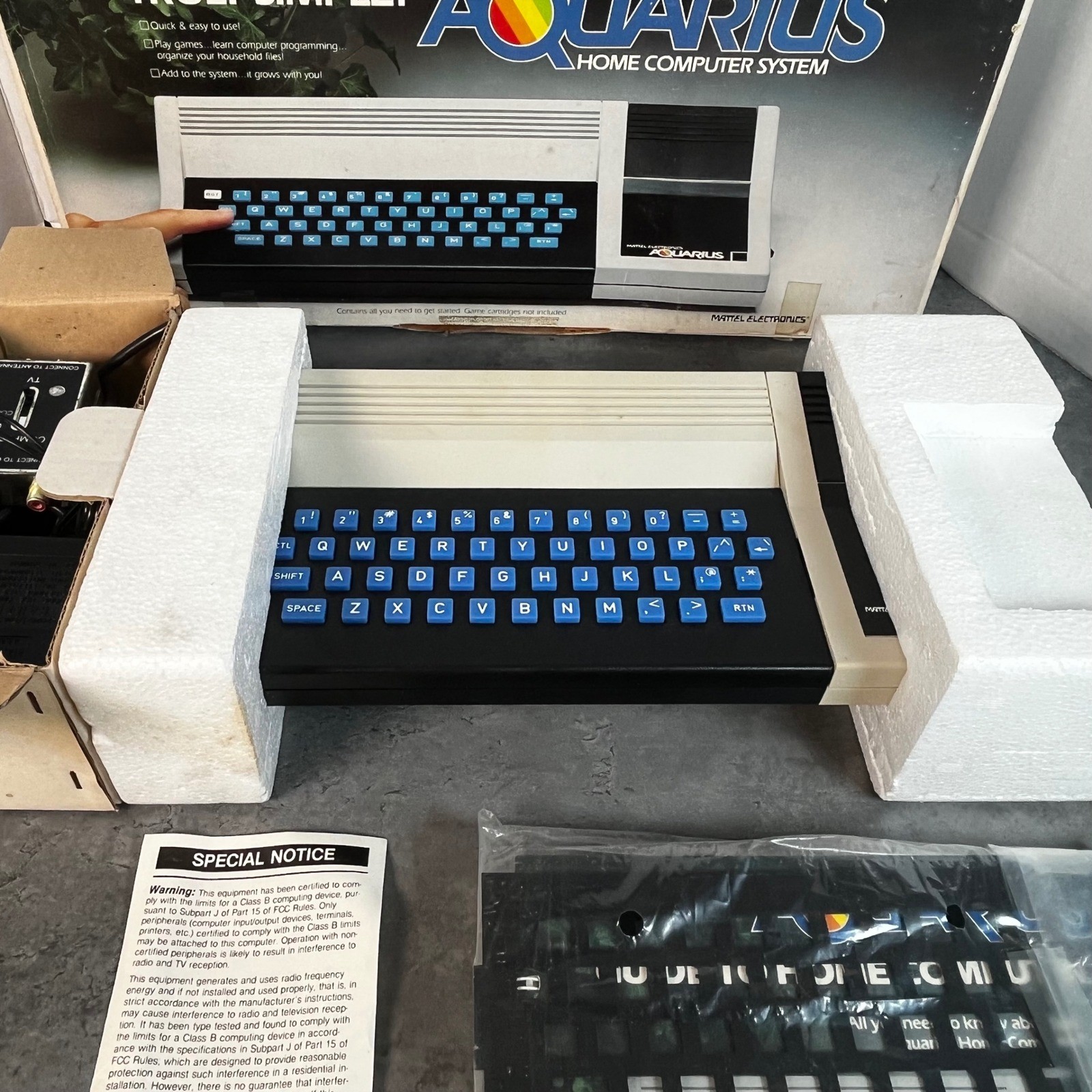 Mattel Electronics Aquarius Home Computer System 1982 Original VTG NEW UNUSED