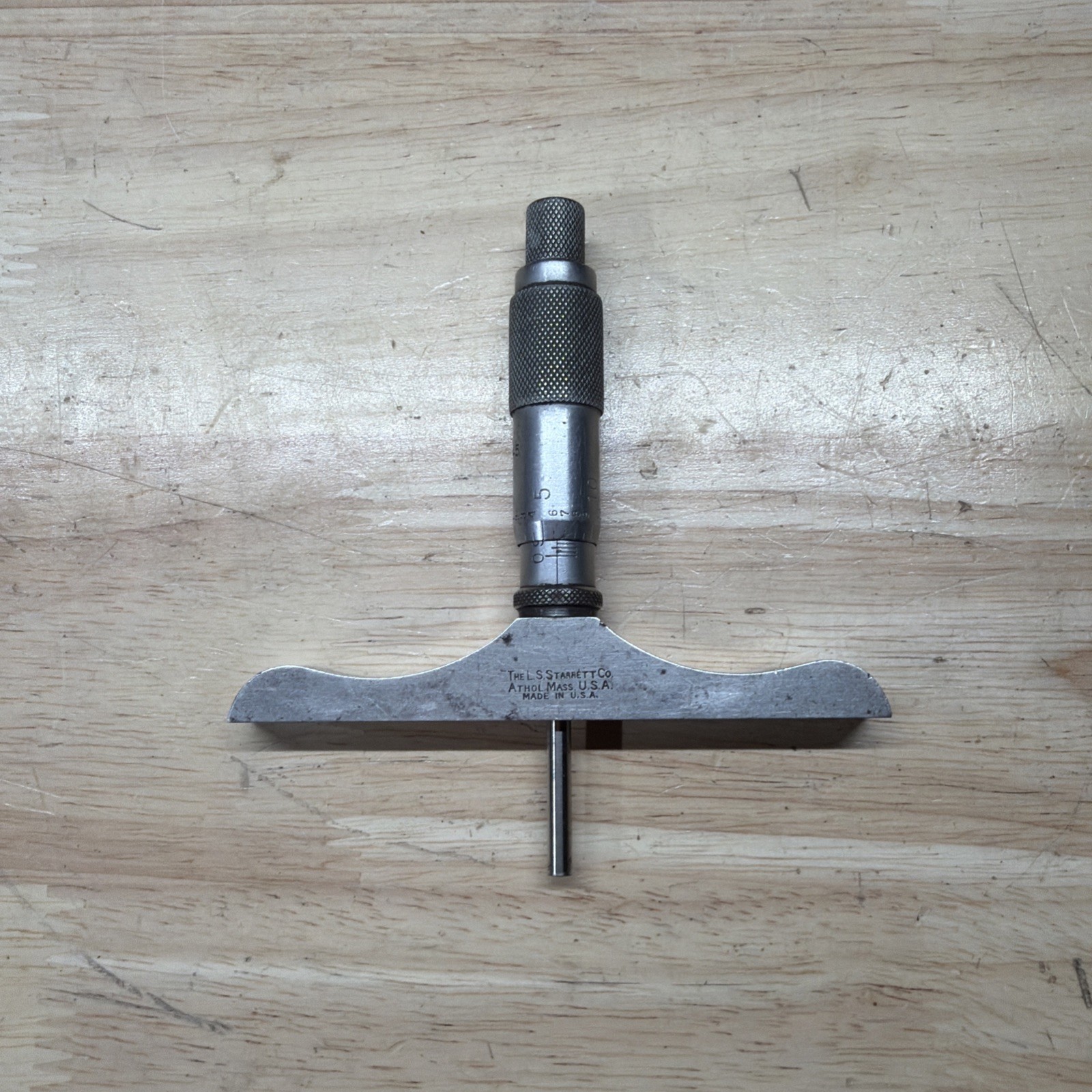 STARRET DEPTH MICROMETER 445 HAND TOOL L.S. STARRETT COMPANY