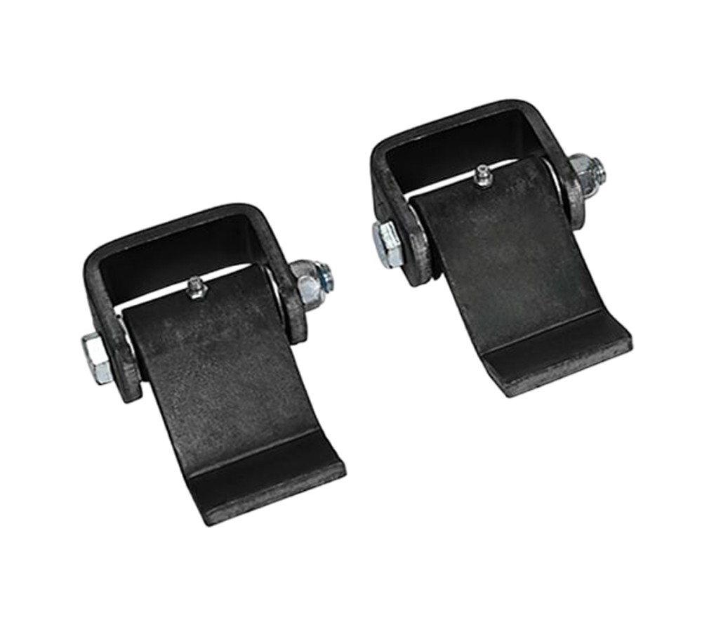 (2 Pack) Black Strap Style Short Leaf Steel Weld On Dump Trailer Door Hinge