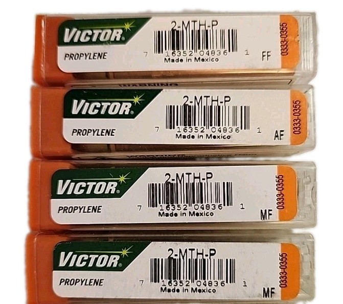 4 Victor Propylene 0333-0355  2-MTH-P Cutting Tip Lot New