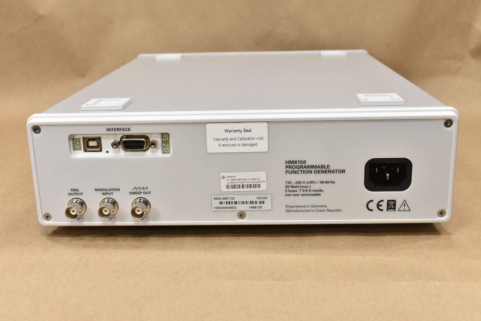 Rohde Schwarz R&S HAMEG HM8150 12.5Mhz Arbitrary Function Generator