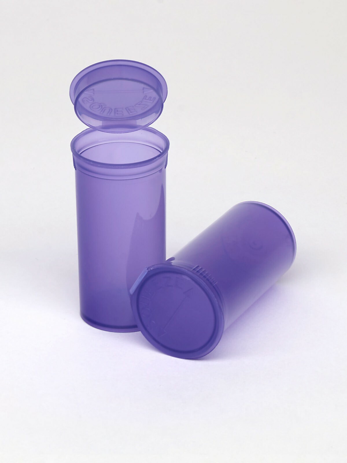 315 Translucent Violet Vials - 13 DRAM Pop Top Bottle - Smell Proof Containers