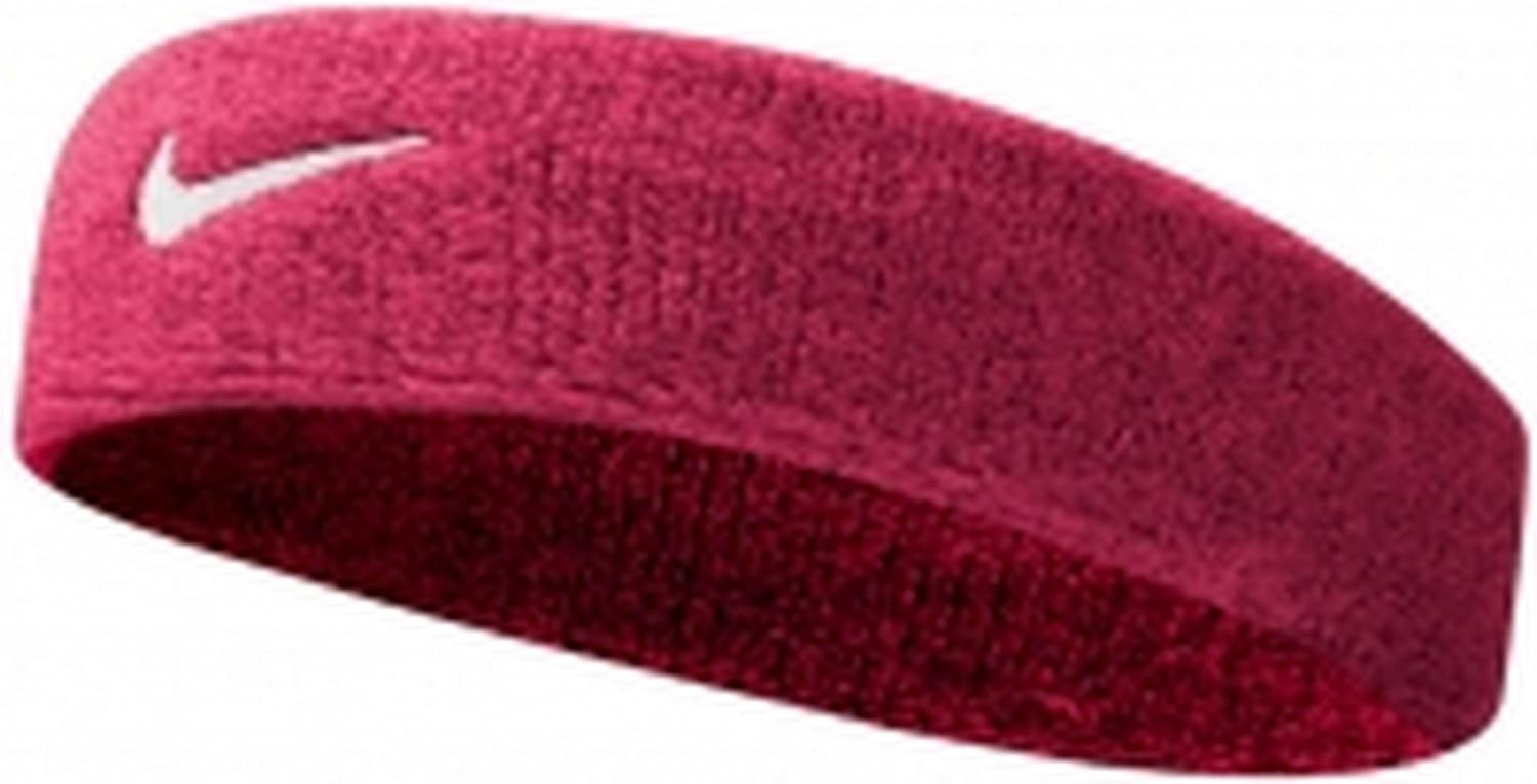 Nike Unisex Swoosh Headband One Size Vivid Pink/White New