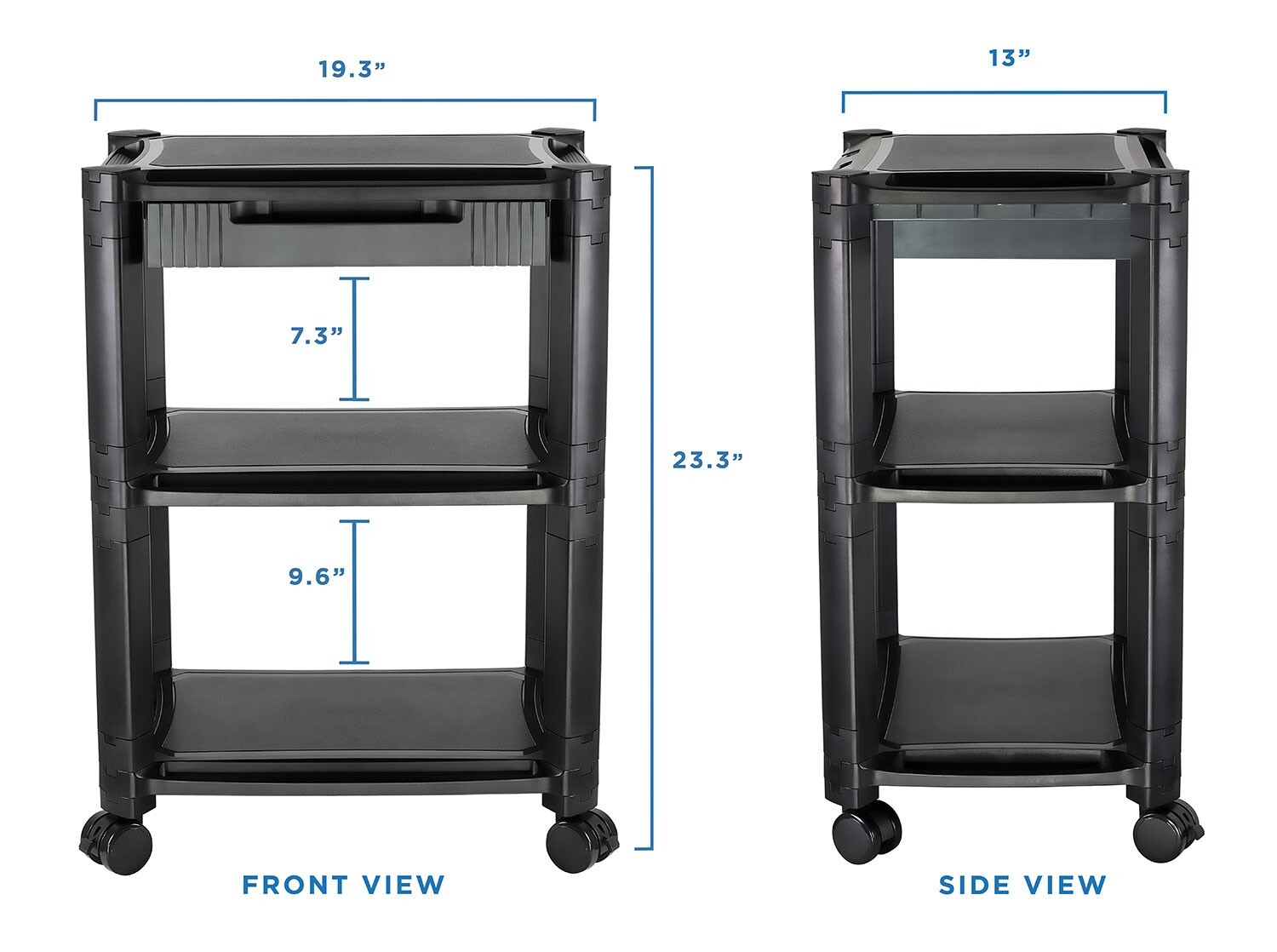 Mount-It! Height Adjustable Rolling Printer Cart
