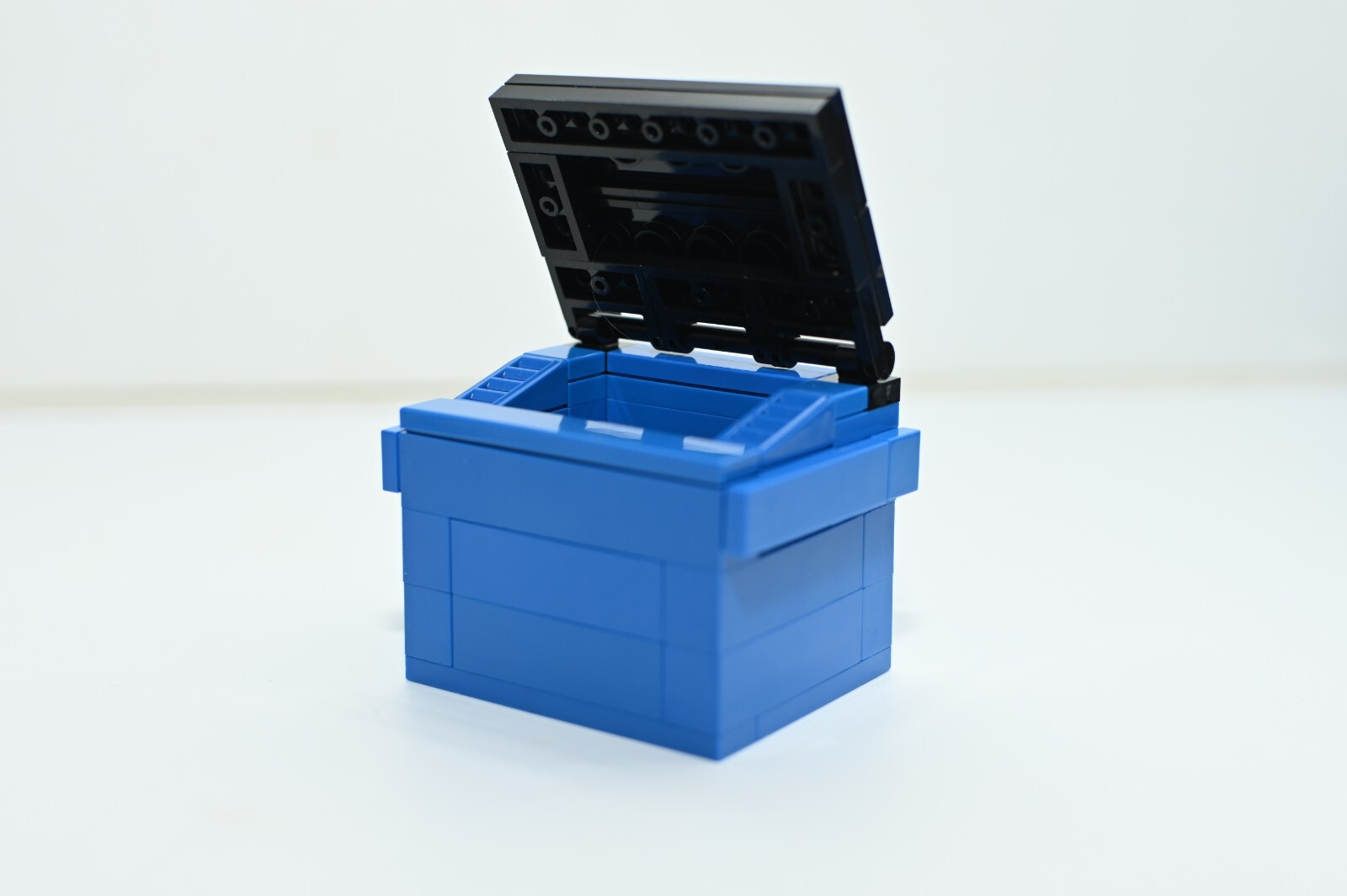 Garbage Dumpster Blue Trash Custom Model compatible and Built with LEGO® Bricks
