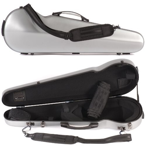 Core 430 Shaped Fiberglass Violin Case, Silver - 4/4