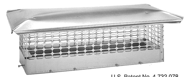 Stainless Steel 9 x 24 Double Flue Chimney Cap  Made in the USA