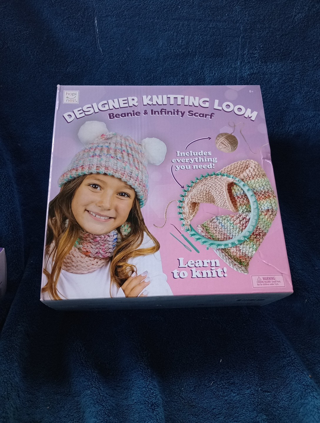Designer Knitting Loom Beanie & Infinity Scarf Everything Need Ed "Learn To Knt