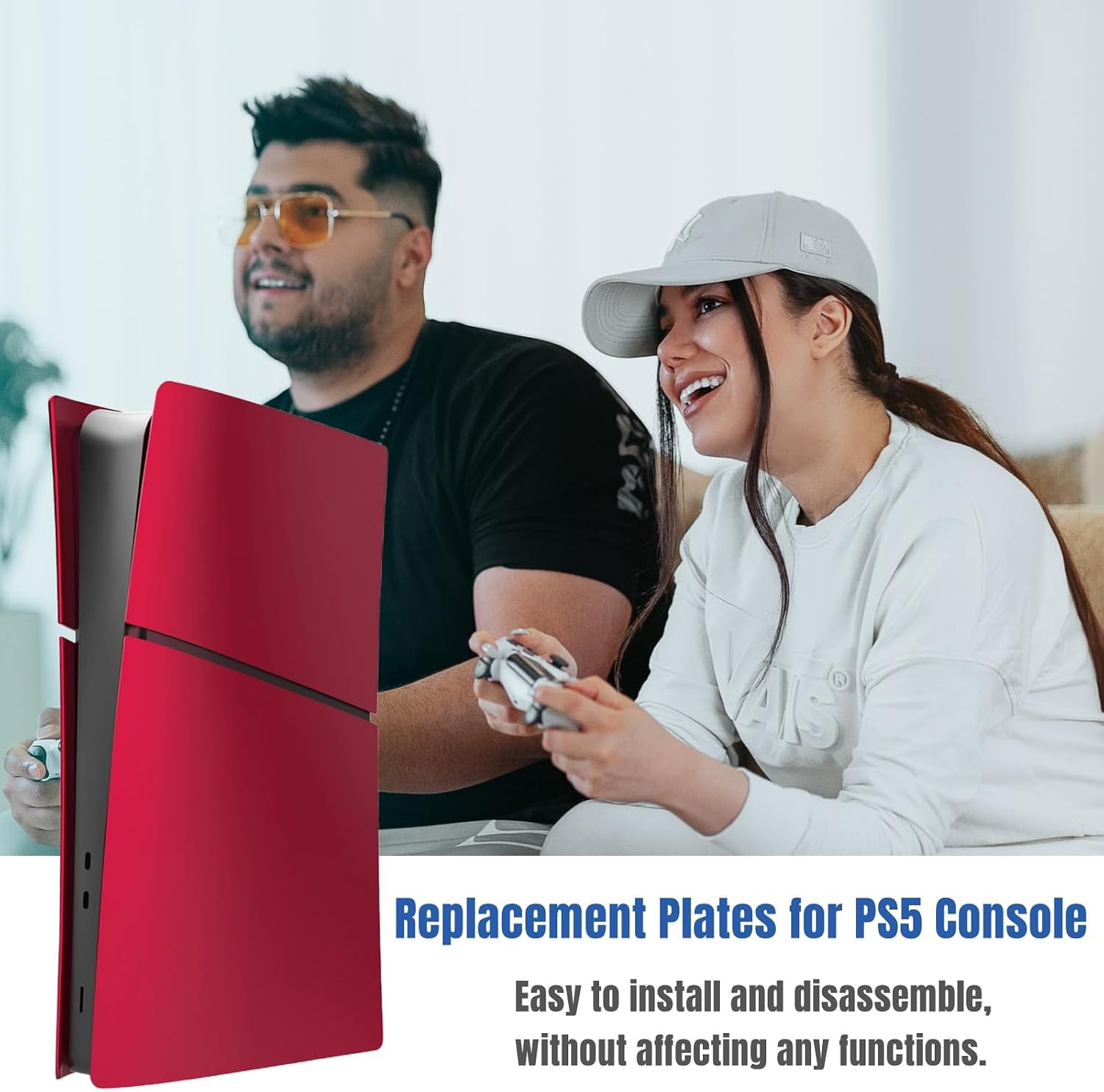 Slim Digital Edition Cover Plates for New PS5 Slim Console, Shell Panels Compati