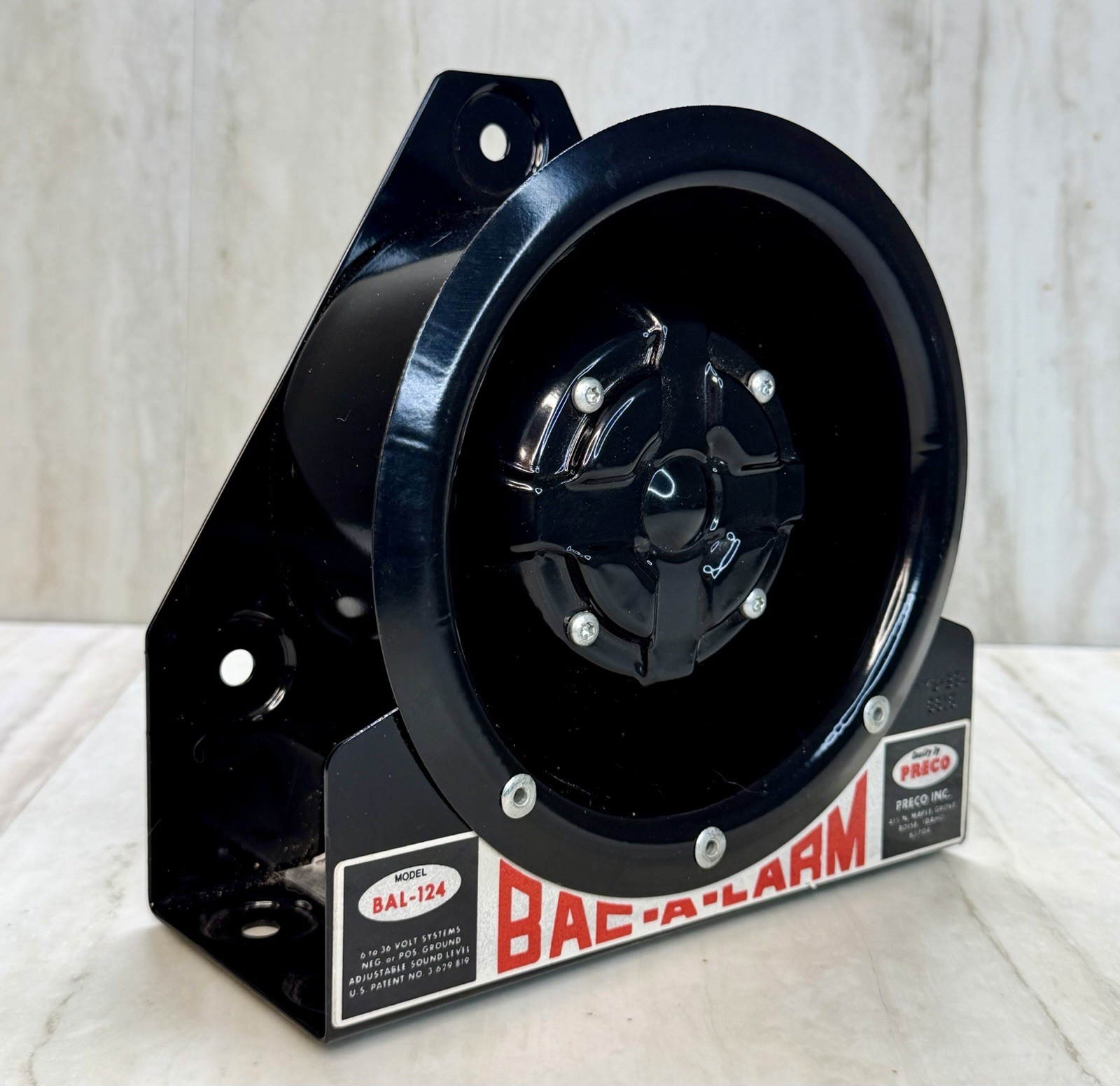 Preco Bac-A-Larm BAL-124 Heavy Duty Truck Equipment Forklift Backup Alarm 6-36V
