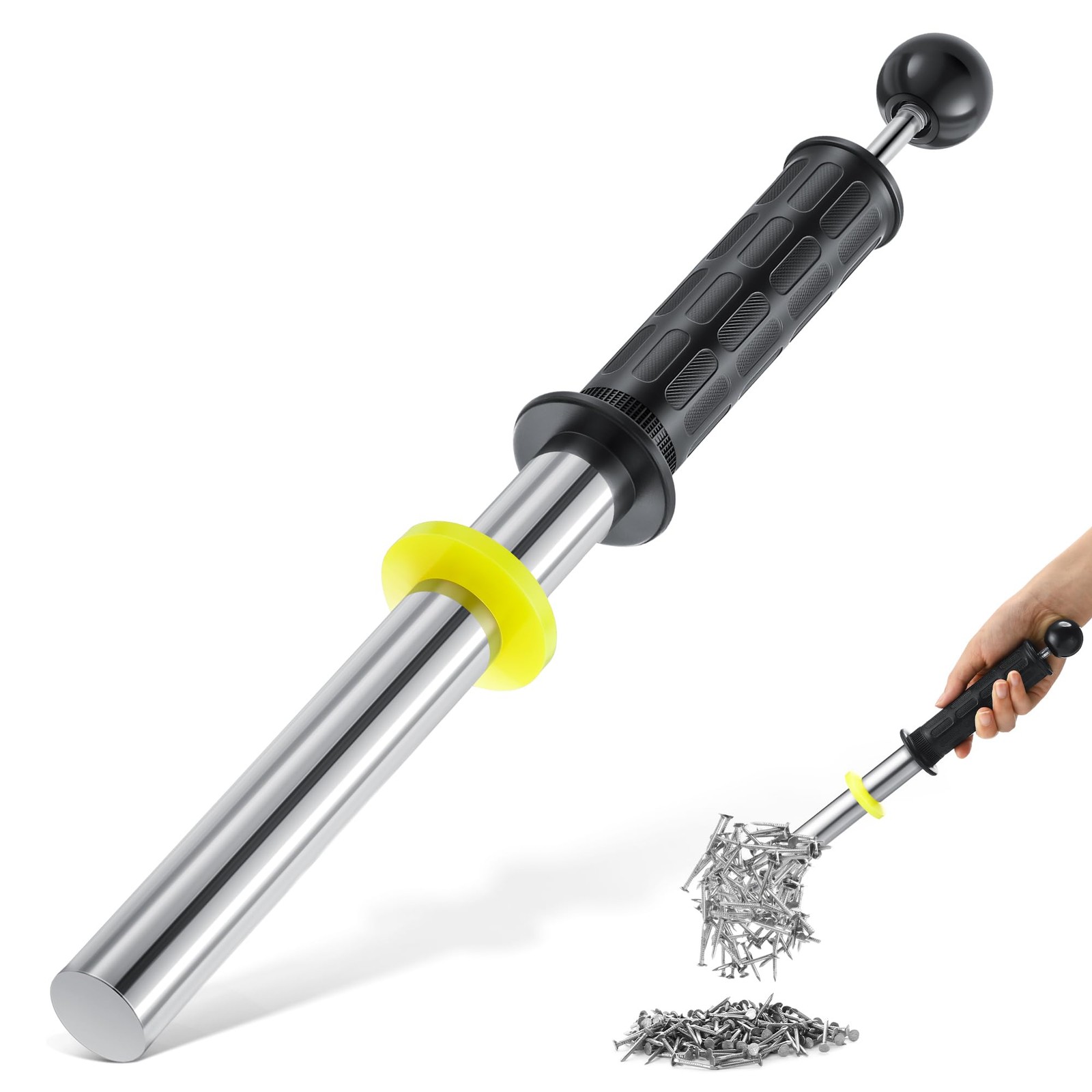 Gulfmew Magnetic Pickup Tool, Magnet Wand with Release Handle, Chip...