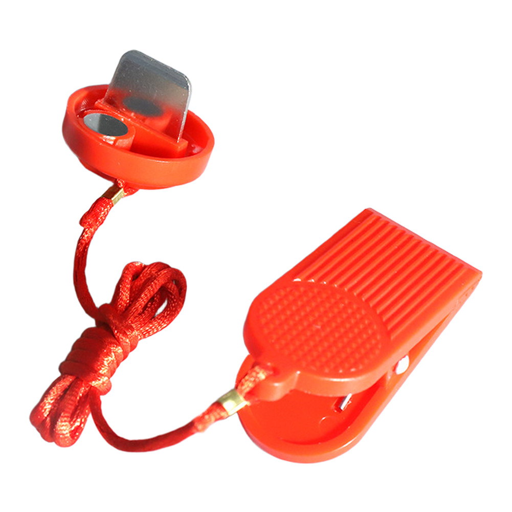 Treadmill Safety Key Red Plastic E-Stop Magnetic Switch with Retaining Clip