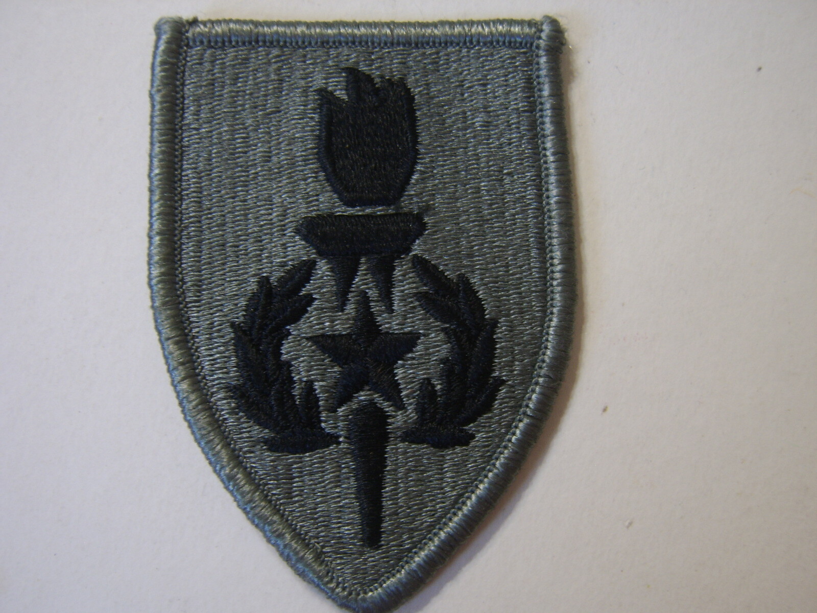 ARMY SERGEANTS MAJOR ACADEMY PATCH ACU COLOR (BLACK ON GRAY)
