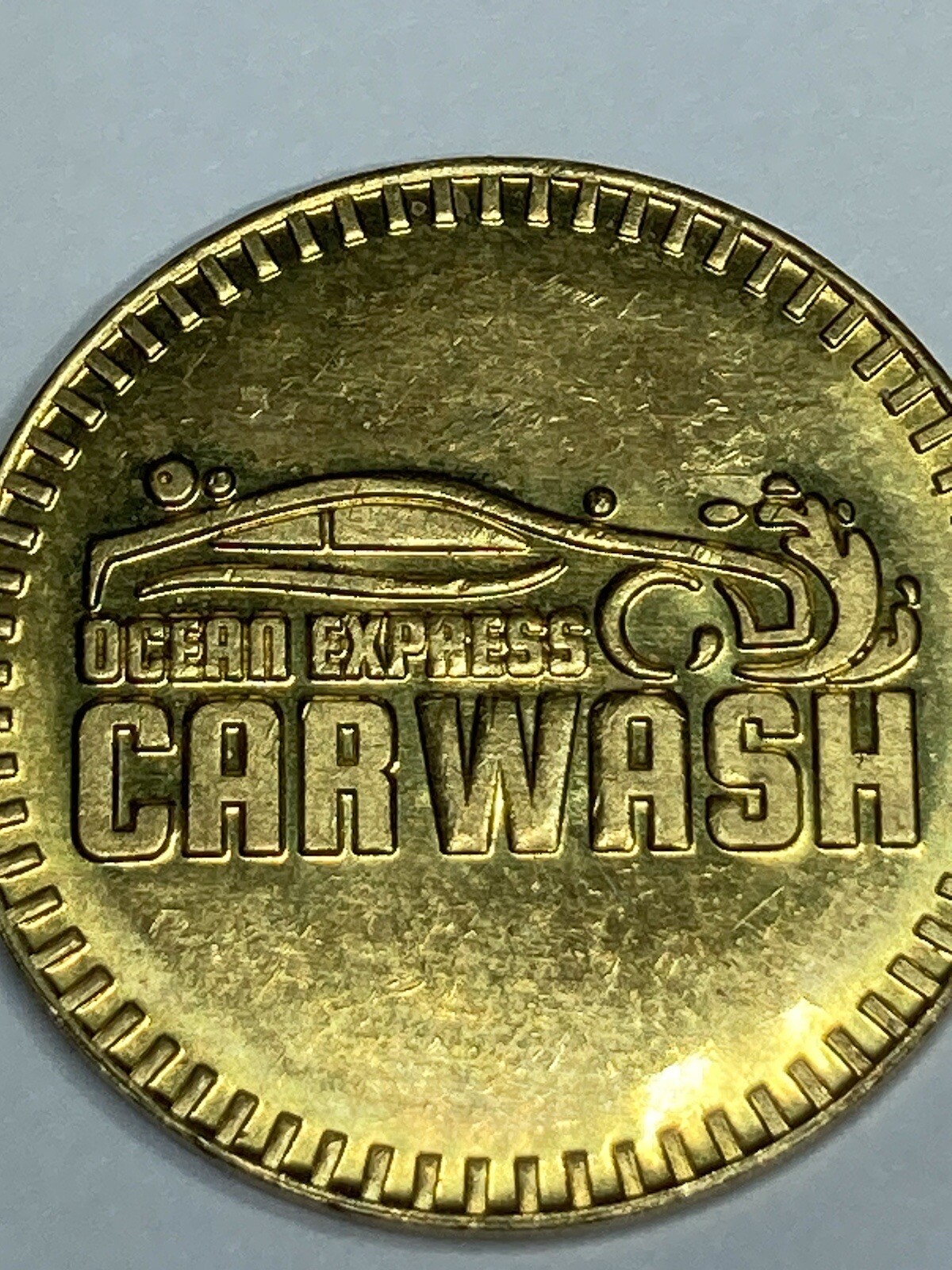 RARE OCEAN EXPRESS CAR WASH TOEKN FEDERAL HIEGHTS COLORADO OBSOLETE #qL1