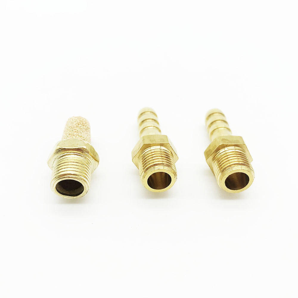 Brass Fitting Muffler Pneumatic Connectors For MAC Boost Control Solenoid Valve