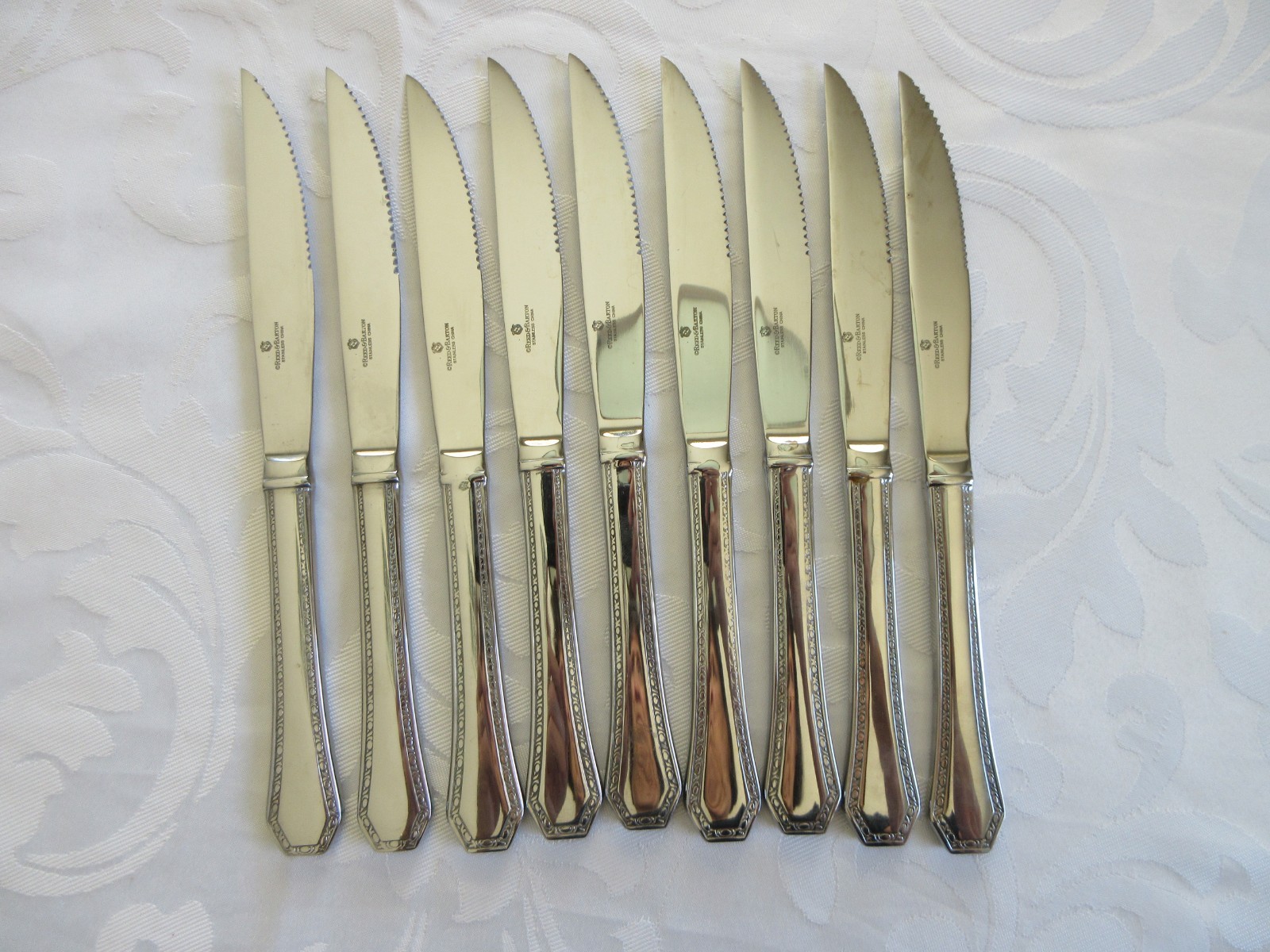9 Reed & Barton Copley Stainless Steel Steak Knives, LOT OF 9, VERY NICE