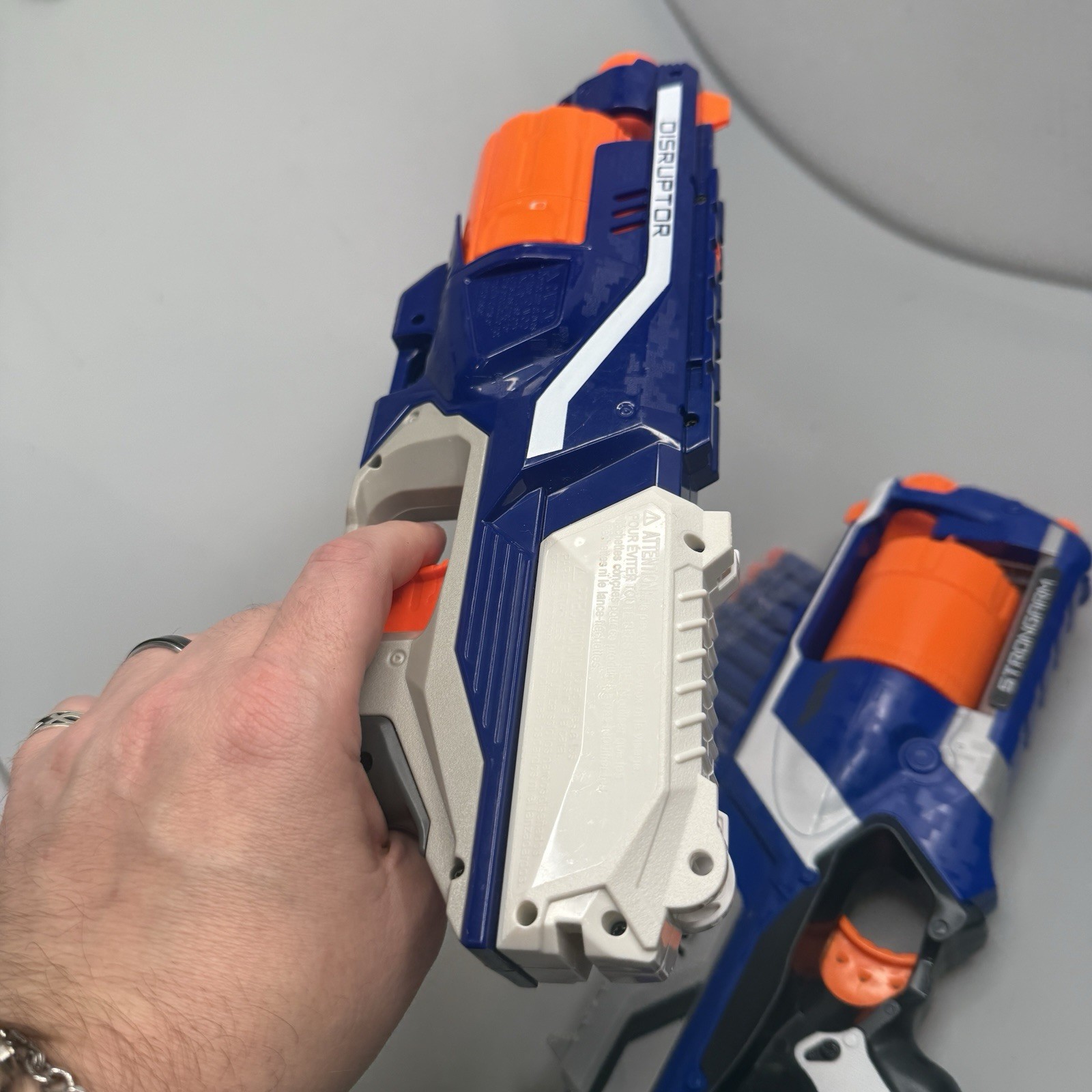 NERF N-Strike Elite Disruptor & Strongarm Blaster Lot 2 w/ 10 Darts EUC
