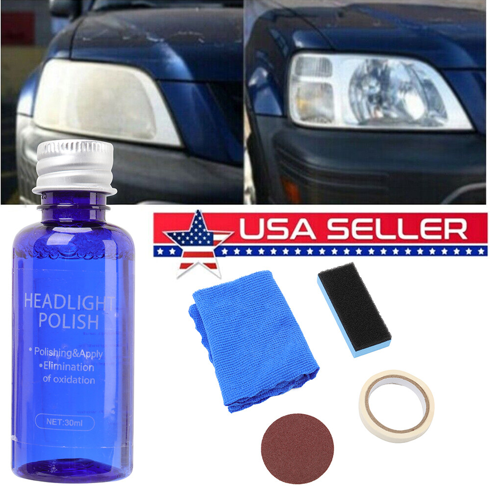 Pro Car Headlight Lens Restoration Repair Kit Polish Cleaner Cleaning Tool Kit