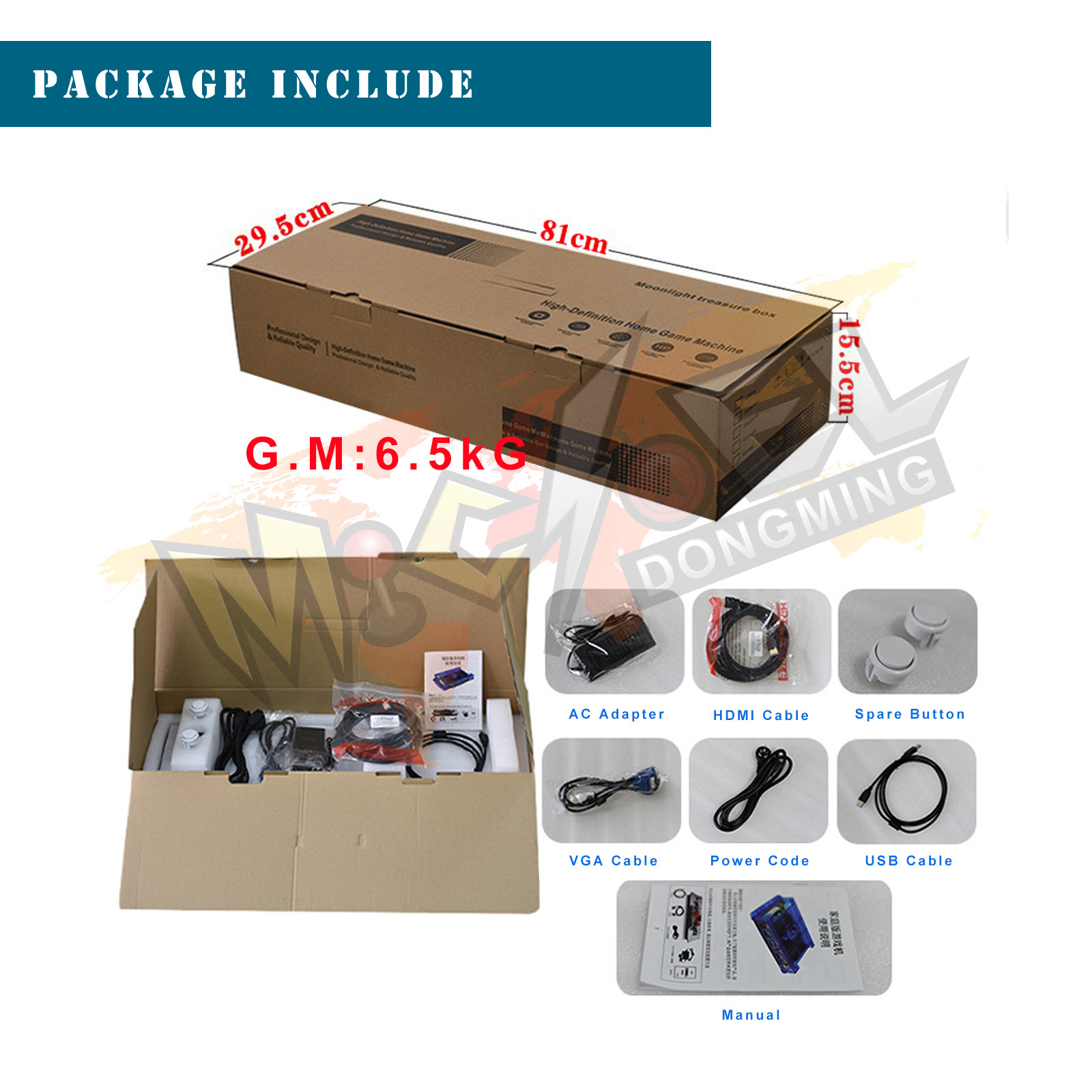 Pandora Box 3D WiFi Retro Game Arcade Console HD Lengthen All Metal 23000 Games