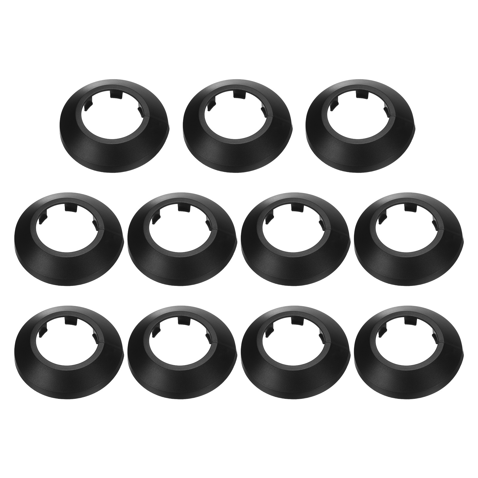 11PCS Flange Pipe Cover Decor for 1.3in/34mm Pipe Cover Decor, Black