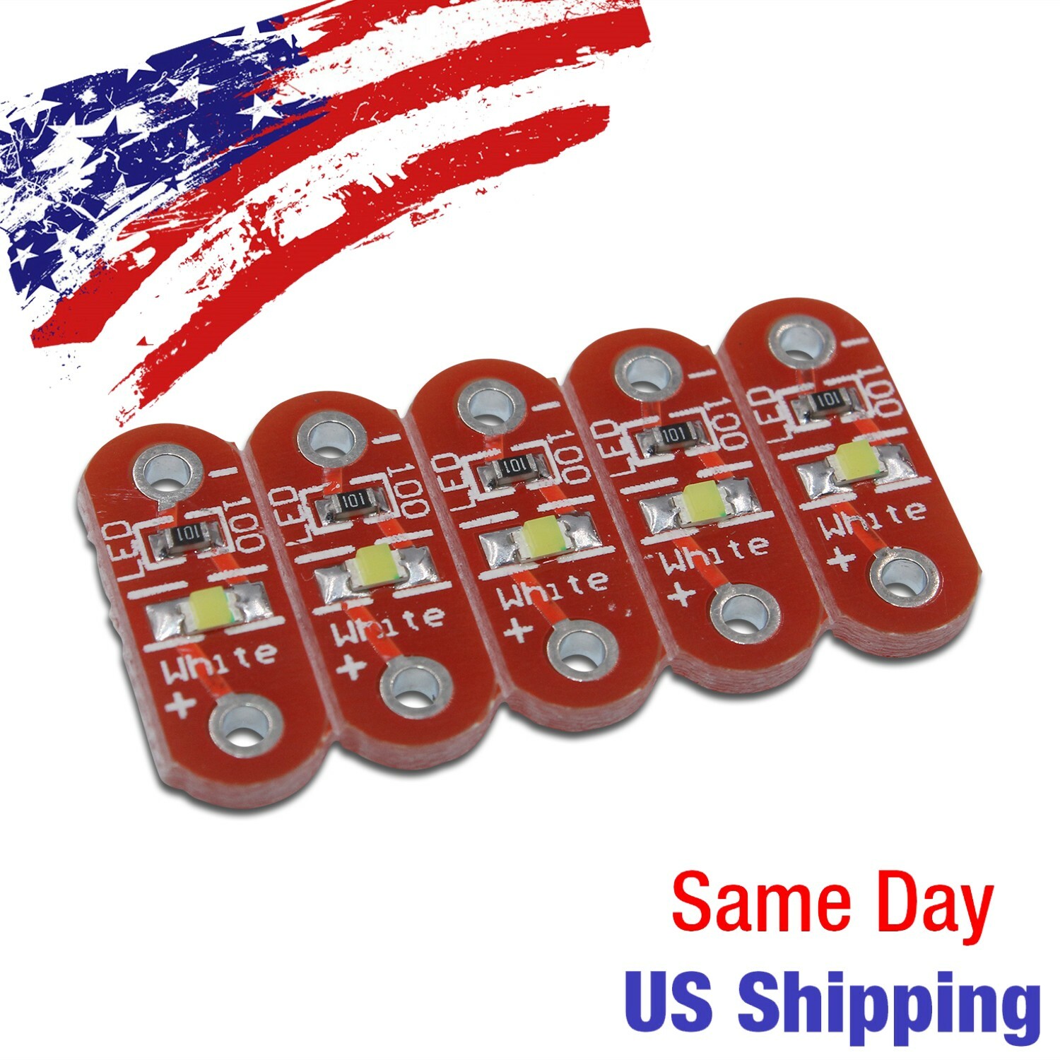 Lilypad LED Module Warm White Breakable Sewable 5 PCS - Arduino - US Shipping