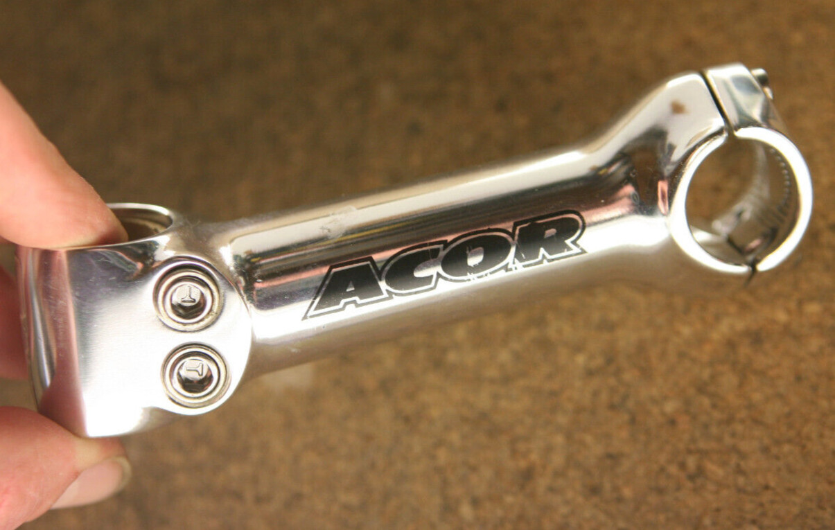 Retro oldschool NOS NEW Acor silver mountainbike 1.1/8" inch ahead stem 125mm